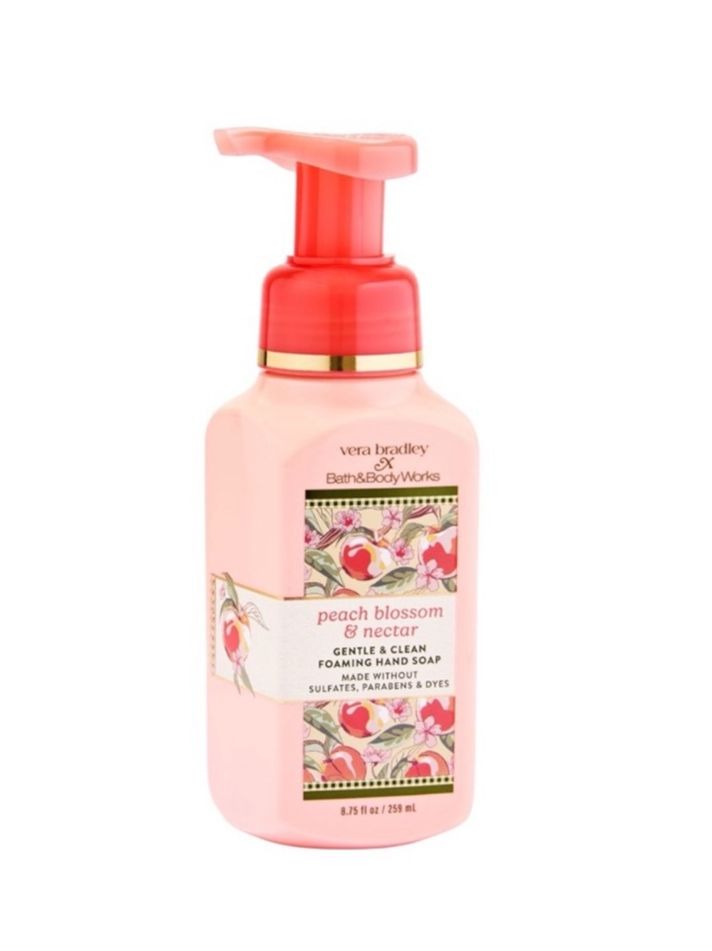 BBW × Vera Bradley PEACH BLOSSOM & NECTAR Gentle & Clean Foaming Hand Soap